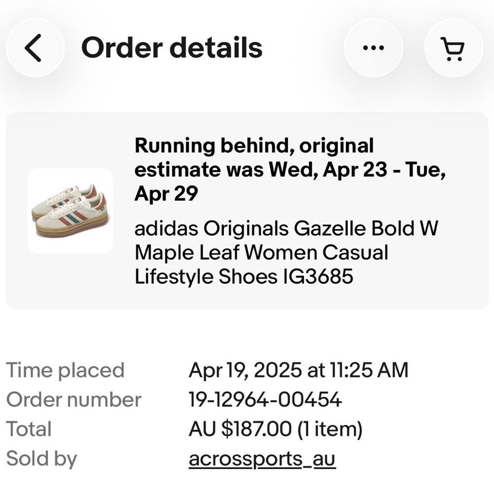 Adidas Originals Gazelle Bold W Maple Leaf Casual Lifestyle Sneakers - Picture 9 of 10